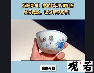 惊艳亮相!成化款斗彩鸡缸杯,瓷界爆款,让你爱不释手!